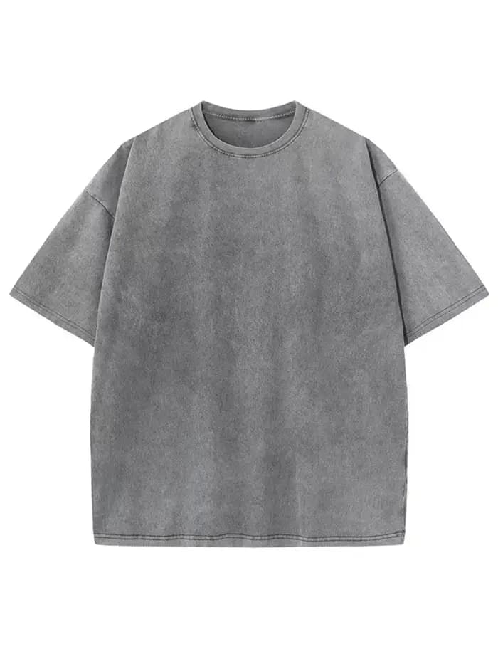 T-shirts Streetwear Vintage Délavés 2026 – Tops Femme Hip Hop Rétro Punk en Coton à Manches Courtes Effet Délavé Acide