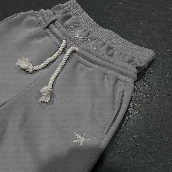 Pantalon de survêtement Double taille Harajuku, ample, Y2K, américain, couleur unie, étoile, lettre brodée, pantalons décontractés, Hip Hop, cordon de serrage, survêtement