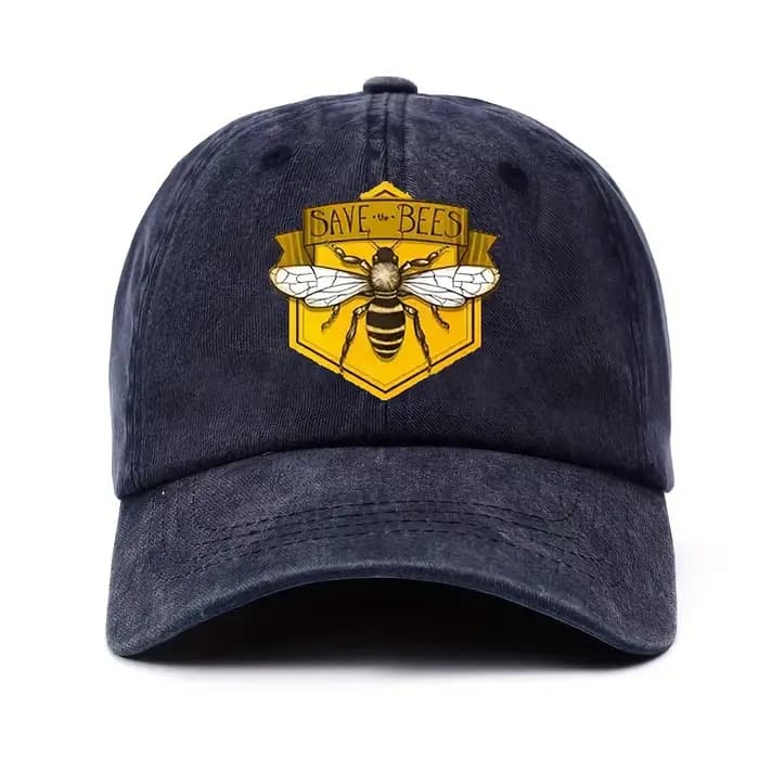 Casquette de baseball imprimée abeille