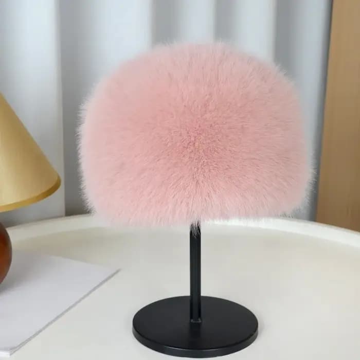 Chapeau seau en fourrure moelleuse en peluche
