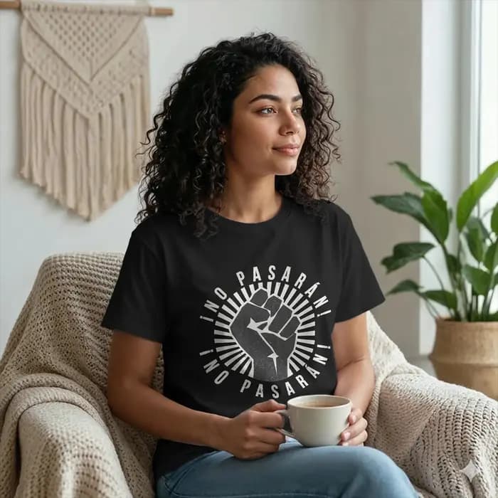 No Pasaran – T-shirts pour hommes avec slogan anti-fasciste