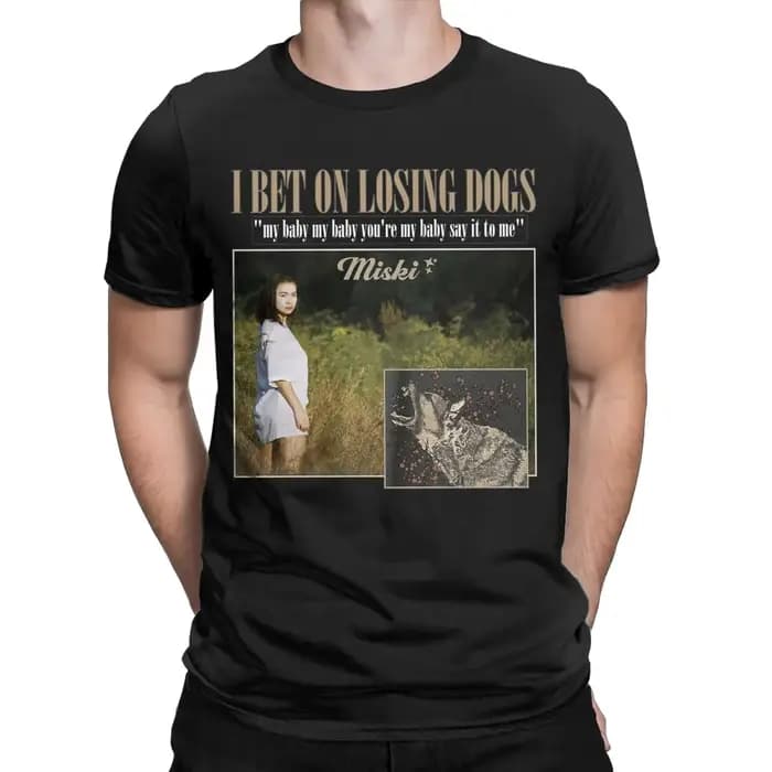 Mitski-T-shirt à manches courtes et col rond pour homme, vêtement classique en coton, nouveauté