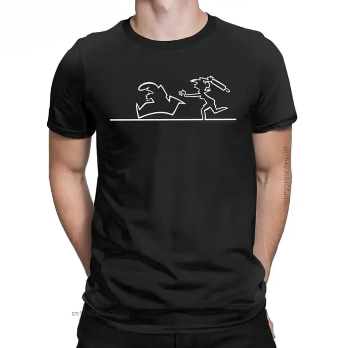 La Linea pour hommes Help Me t-shirts graphiques pur coton Vintage à manches courtes col rond T-Shir