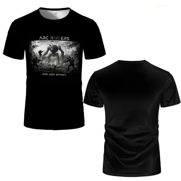 Ne tirez pas ARC Raiders T-shirt graphique Unisex Trendy Streetwear Oversized Crew Neck Tops Nouveau Casual Men's Shirt pour les joueurs Cadeau