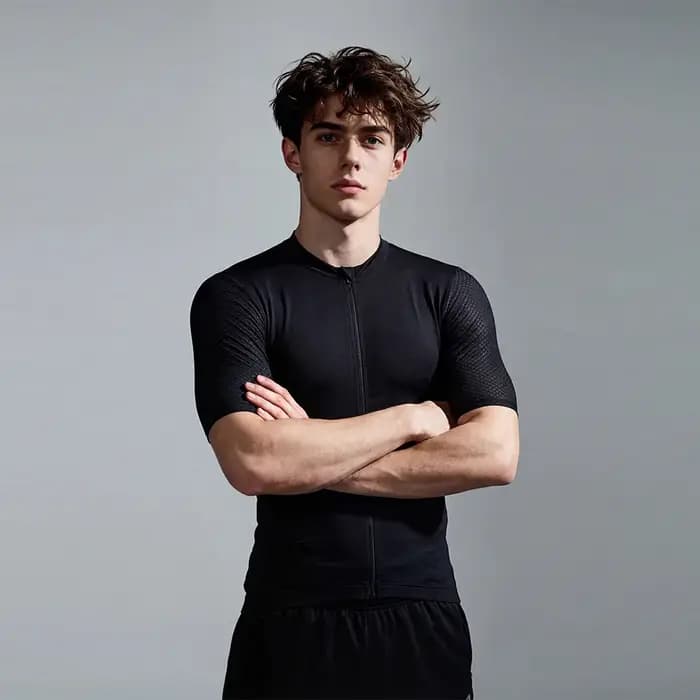 RION T-shirt à manches courtes pour hommes, sweat-shirt de sport, haut de course, vêtements de cycli
