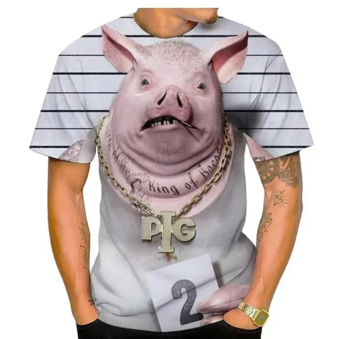 T-shirt graphique imprimé en 3D pour hommes