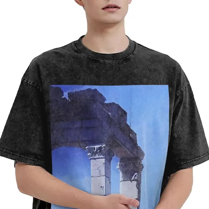 N'oubliez jamais l'architecture grecque hommes T-Shirts lavés géniaux