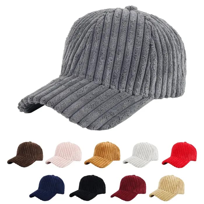 Casquettes de baseball en velours côtelé pour hommes et femmes