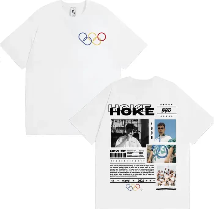 Rappeur HOKE Bbo Album 2025 Tour T-shirt Vêtements Pour Hommes Hip Hop VintageHigh Qualité T-shirts Unisexe Mode