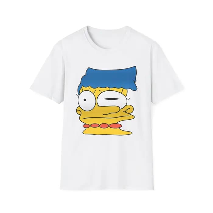 Smeared Marge-les Simpsons T-Shirt drôle les Simpsons cadeau T-shirt hommes femmes enfants col en v