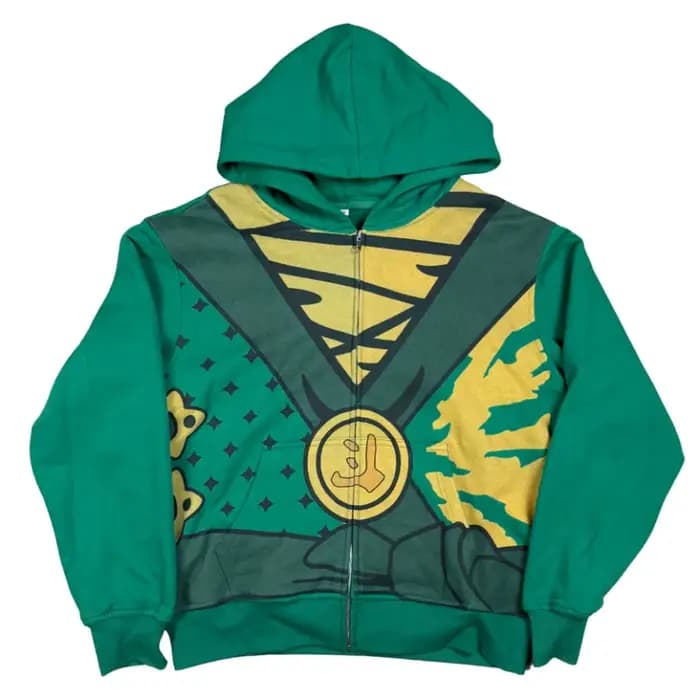 Sweat-shirt à capuche zippé Y2K avec motif de dessin animé Ninja pour hommes et femmes, coupe ample, streetwear, sweat-shirt décontracté, mode hip-hop