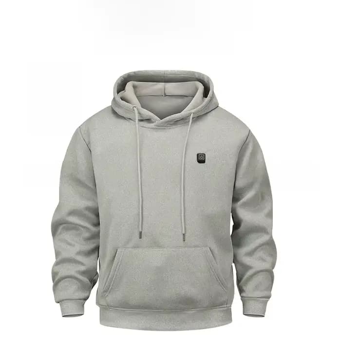 Sweat à capuche doublé polaire chauffant pour hommes