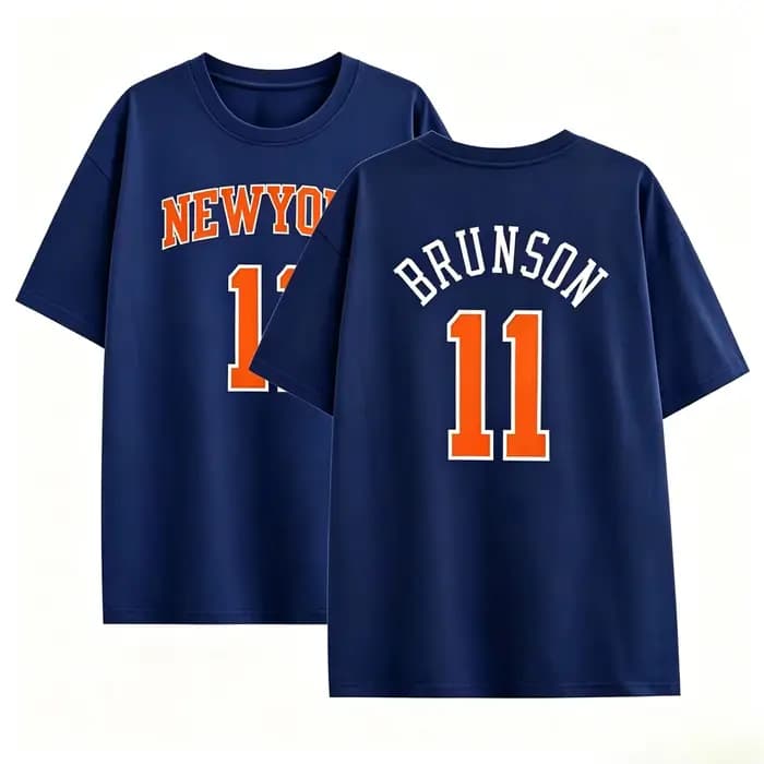 New York Jalen Brunson No. T-shirt 11, été 2026, vêtements pour hommes et femmes, streetwear, Y2K, c