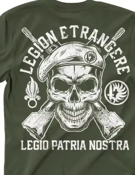 Legio Patria Nostra légion Etrangere crâne hommes T-Shirt