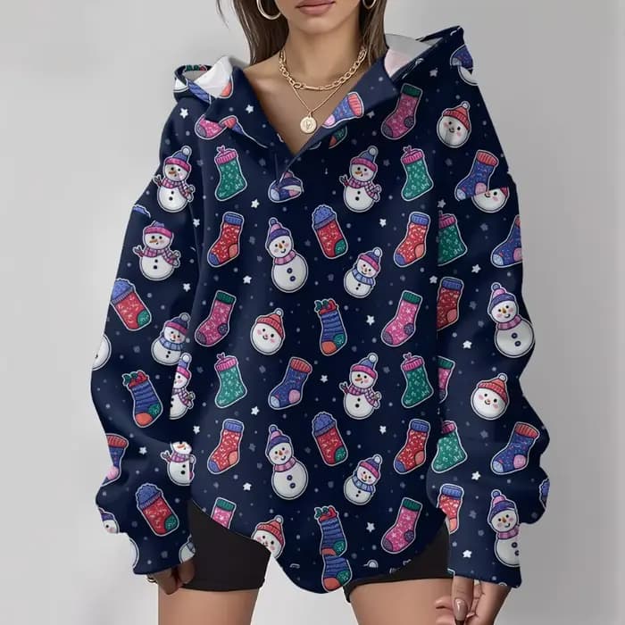 Sweat à capuche surdimensionné décontracté pour femme