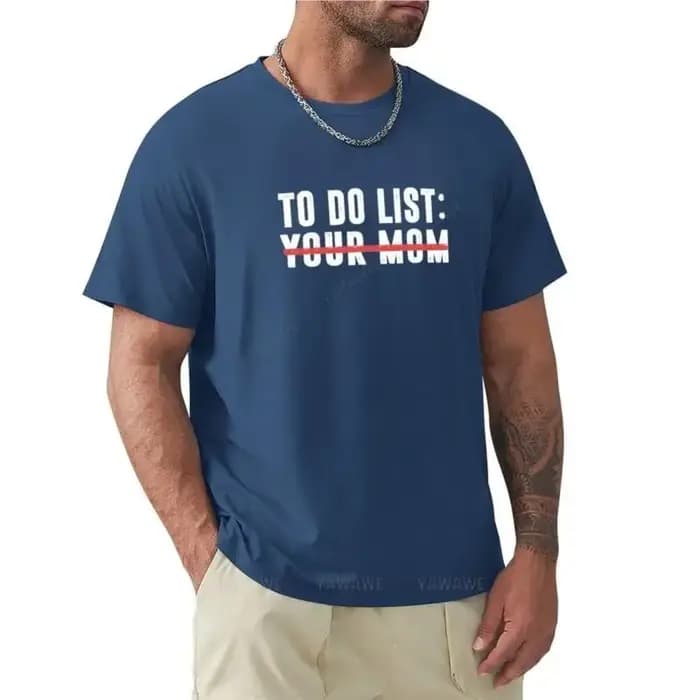 T-shirt noir à col rond pour hommes et garçons