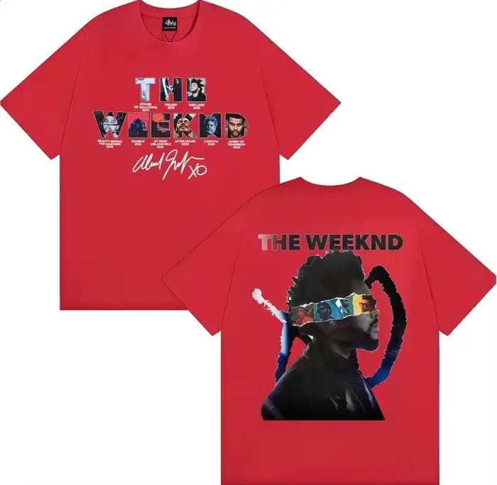 T-shirts The Weeknd After Hours Til Dawn European Tour 2026 pour femmes et hommes