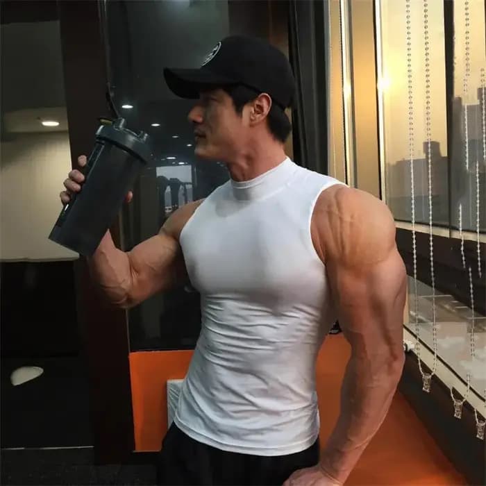 Compression Gym Chemise Sans Manches Entraînement Débardeur Hommes Musculation Vêtements Serrés Fitness