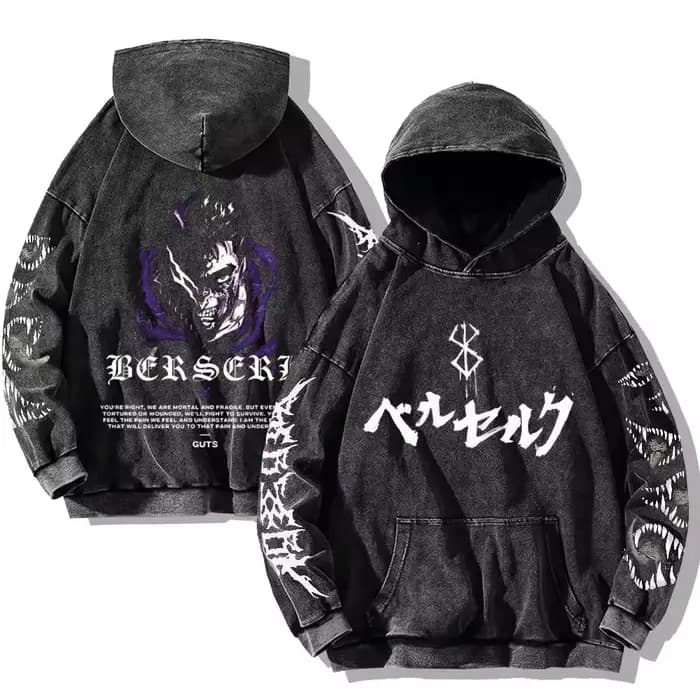 Berserk – sweat à capuche imprimé gothique pour hommes