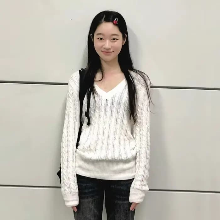 Karrram japonais Y2k col en v blanc pull Vintage Harajuku tricot mince pull Style coréen automne hiv