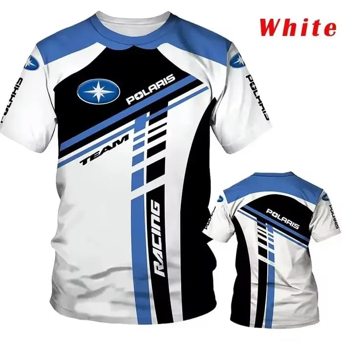 T-shirt à manches courtes avec logo Polaris et imprimé tête de mort mécanique