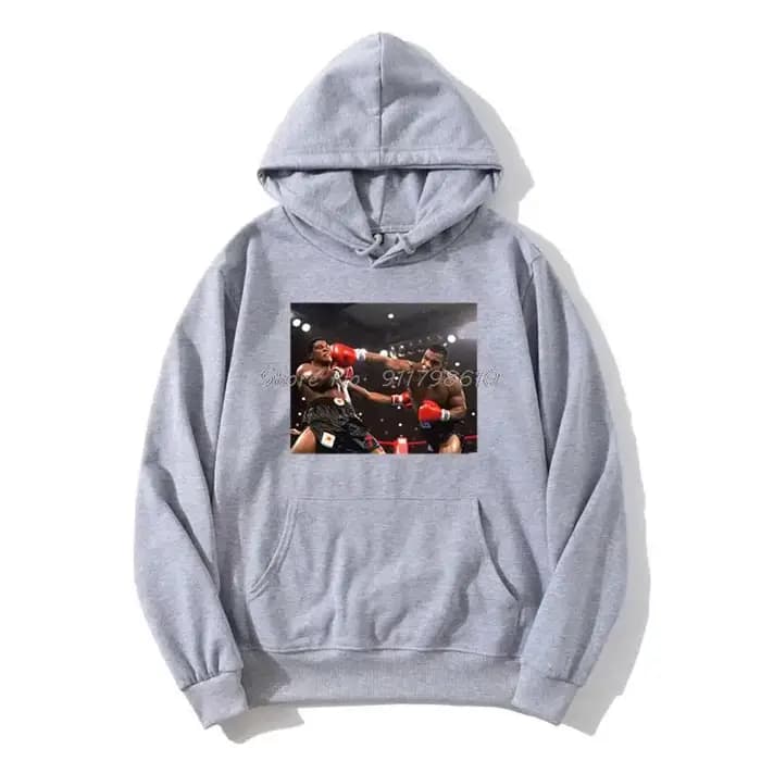 Sweat à Capuche avec Affiche Photo de Boxe pour Homme, Streetwear Surdimensionné, Harajuku