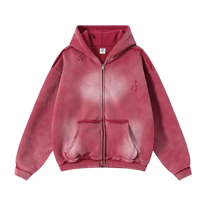 Sweat à capuche zippé pour hommes Y2k