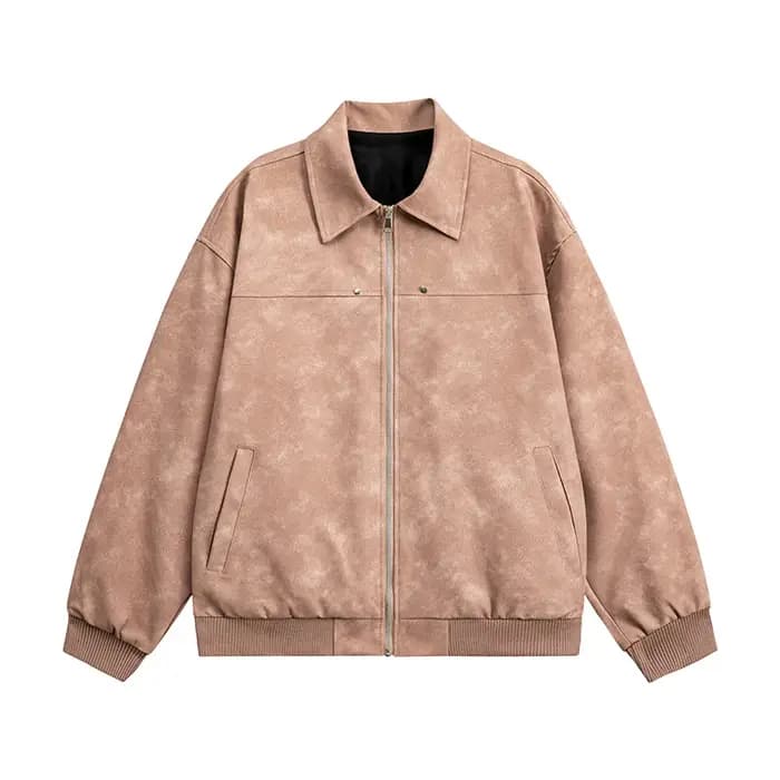 Veste en simili cuir tendance pour homme