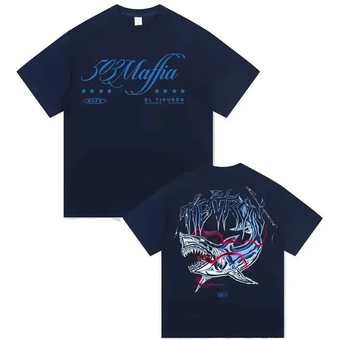 T-shirt 2026 Rap Artist RVFV EL TIBVRON pour hommes et femmes, style rétro, mode hip-hop de haute qu