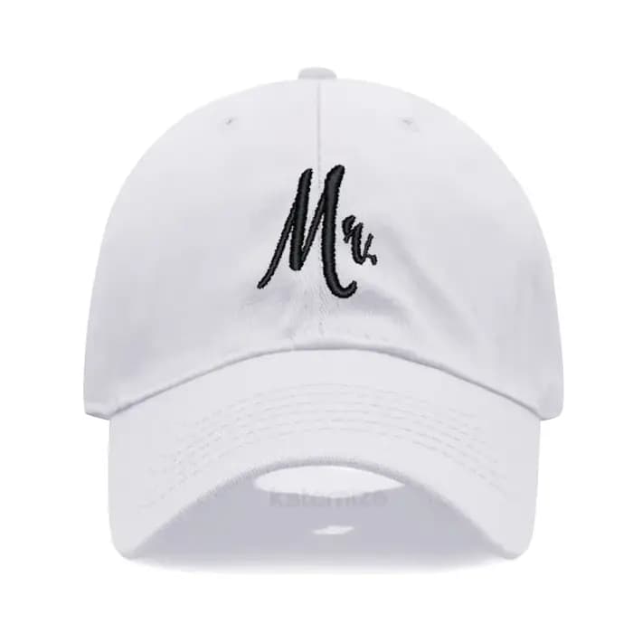 Correspondant M. & Mme Casquette de Baseball en coton brodé pour hommes et femmes, casquette de Golf