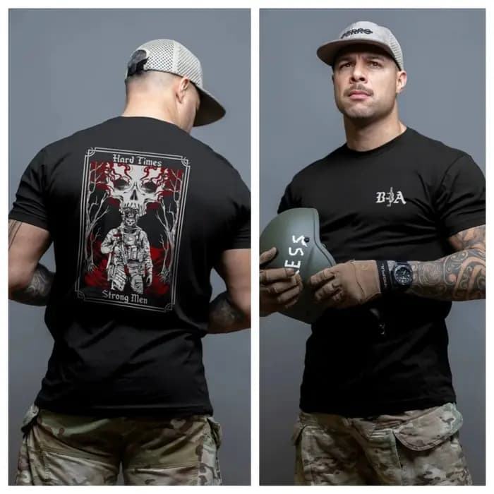 T-shirt décontracté d'été Acta Non Verba style artistique tactique militaire