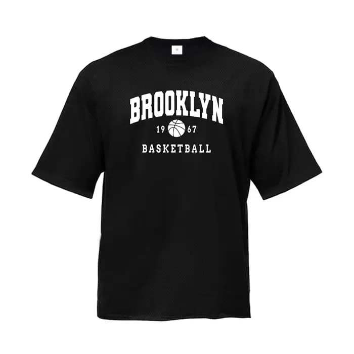 Brooklyn-T-shirt de course imprimé basket-ball pour hommes