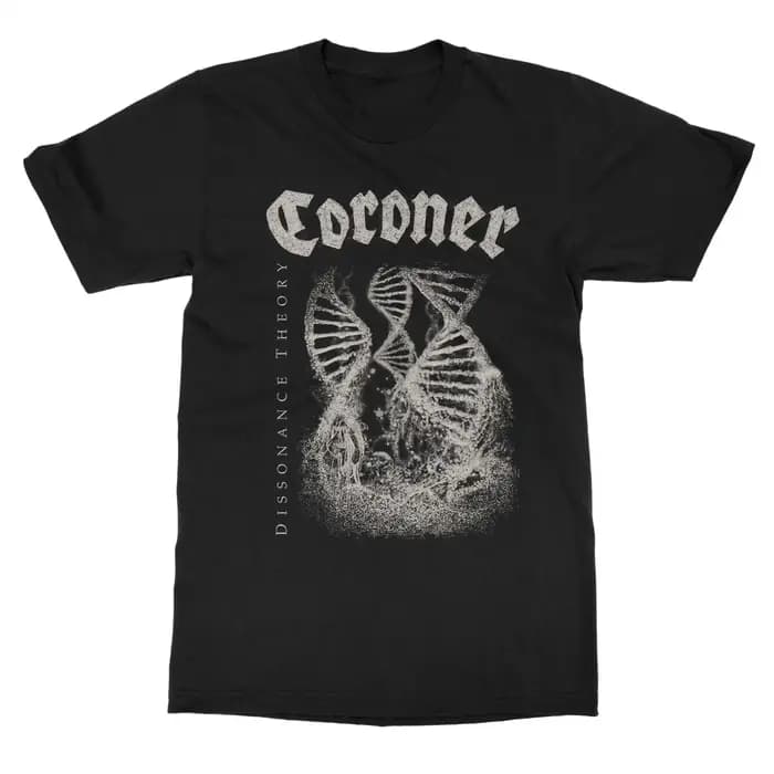 T-shirt Coroner Gold Logo Band 100% coton