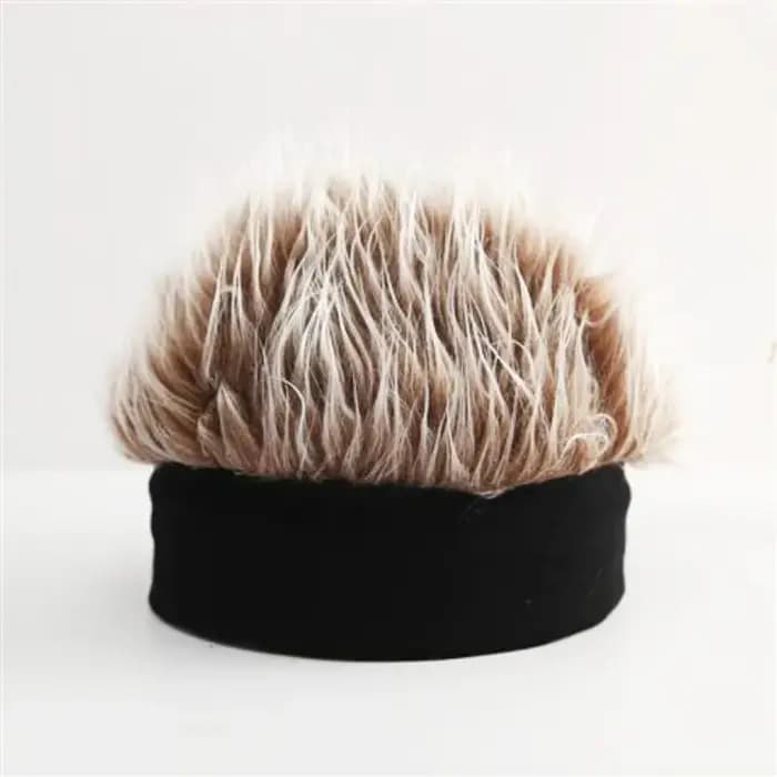 Bonnet hip-hop en faux cheveux pour hommes