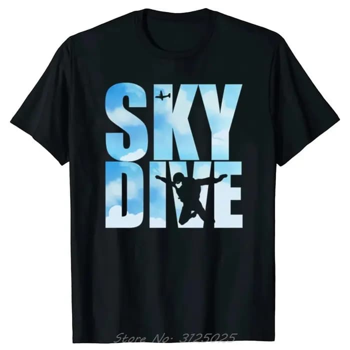 Nouveau T-shirt imprimé graphique drôle parachutistes