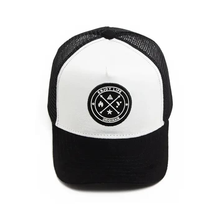 Casquette de camionneur circulaire en cuir pour hommes et femmes