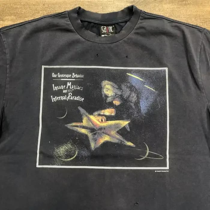 SAINT OF MICHAEL 1:1 Style américain mode Streetwear Vintage vêtements hauts amples t-shirt surdimensionné été