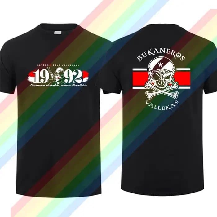 2025 été hommes Bukaneros coton T-Shirt noir réversible graphique
