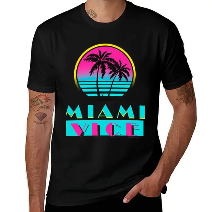Miami Vice Racerback T-Shirt t-shirts pour homme pack coton hommes
