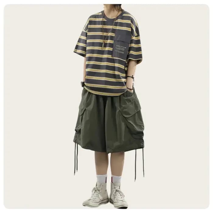 Bermuda Cargo unisexe, Style de rue japonais