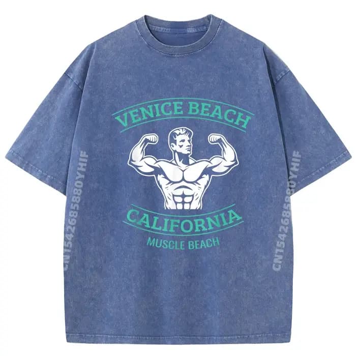 T-shirts graphiques Venice Beach CaliFornia Bodybuilder pour hommes