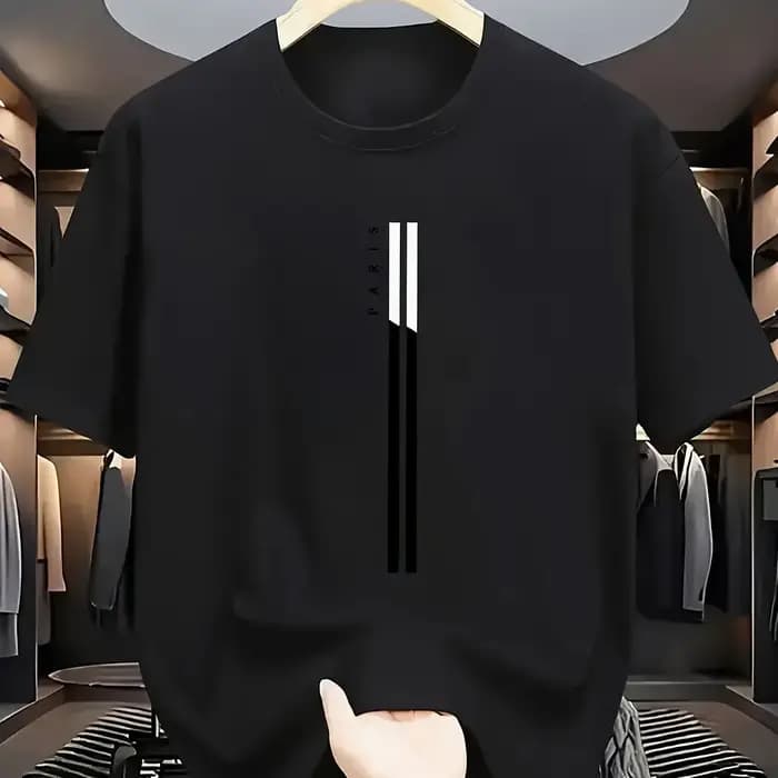 T-shirt noir minimaliste pour homme