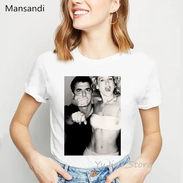 Style Vintage sexe et la ville imprimer Sexy T-Shirt femmes Streetwear femme