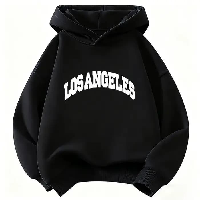 Sweat-shirt à capuche décontracté Y2K Los Angeles pour enfants – Vêtements tendance pour garçons et filles
