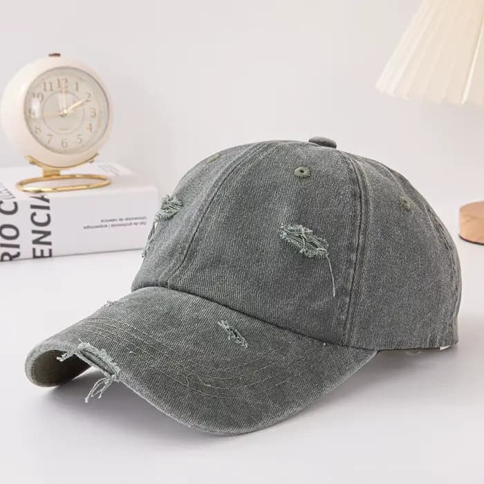 Casquette de baseball style troué : Casquette tendance