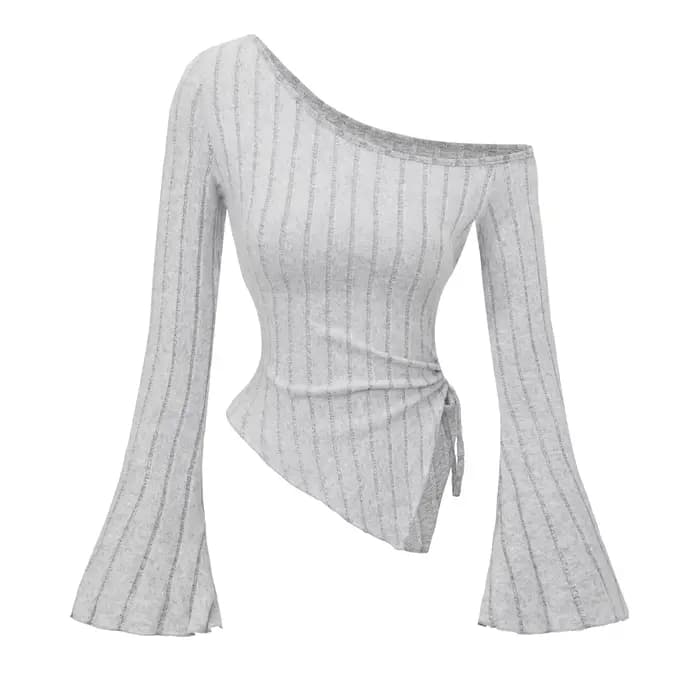 T-shirt asymétrique élégant et décontracté pour femme