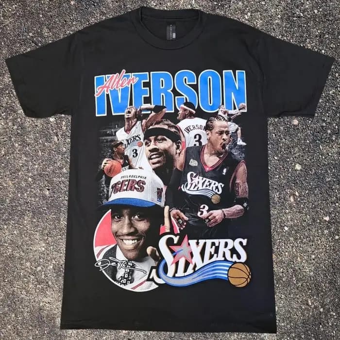 T-Shirt graphique de basket-ball américain Loeb Allen Iverson pour hommes et femmes, Vintage, mode S