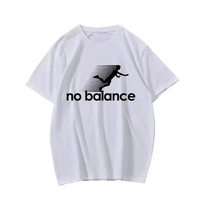 T-shirt imprimé No Balance, haut en coton tendance, style unisexe, sport, Y2K, Harajuku, pour hommes et femmes