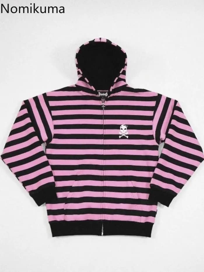 Streetwear sweat à capuche pour femme Y2k hauts 2025 Ropa Mujer mode rayé sweats