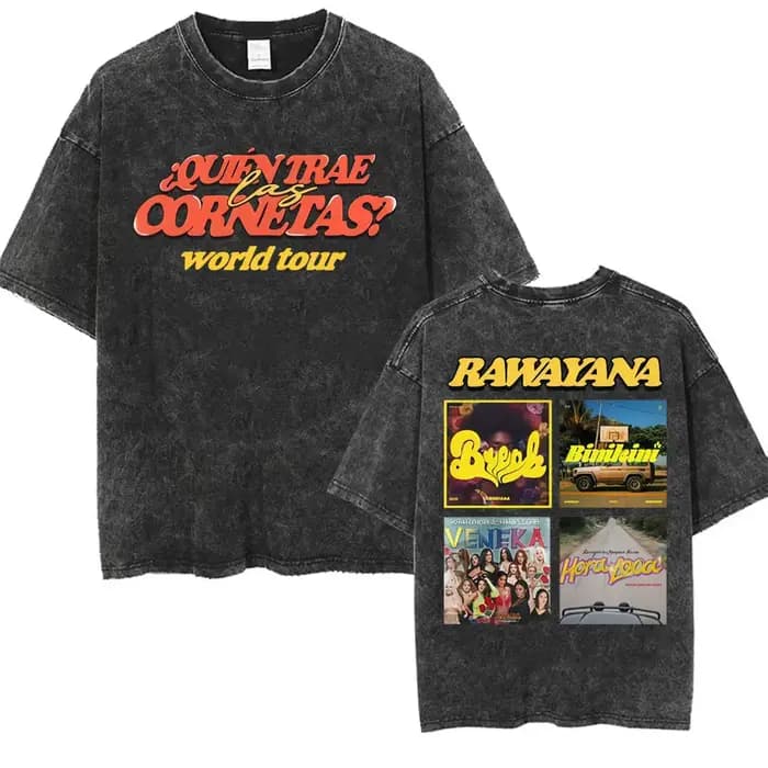 T-shirts Rawayana Donde Es El After 2026 Nouveau Album pour Hommes et Femmes